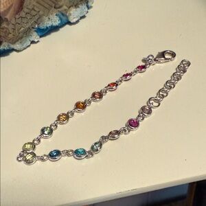 Bronzo Italia Rainbow Bracelet Adjustable